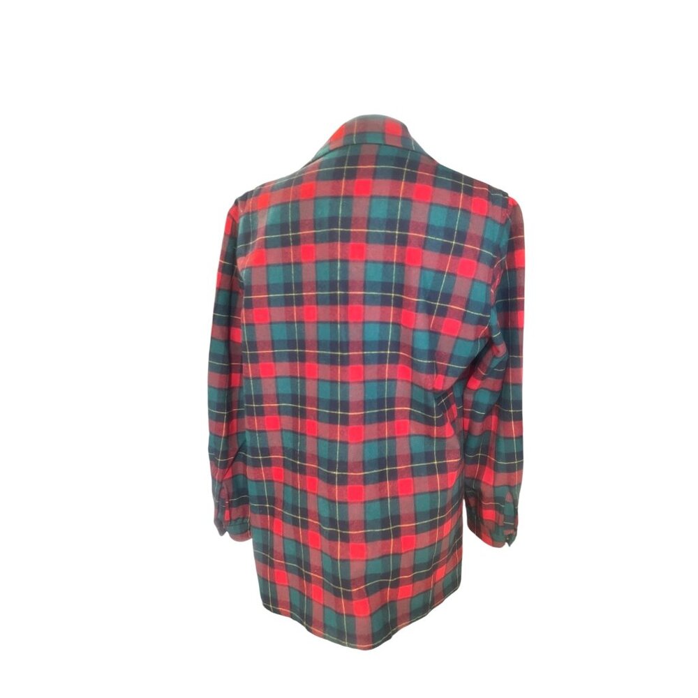 Pendleton Jacket Men’s Medium Wool Red Green Plaid Vintage Custom Tailored Tag - Picture 2 of 12
